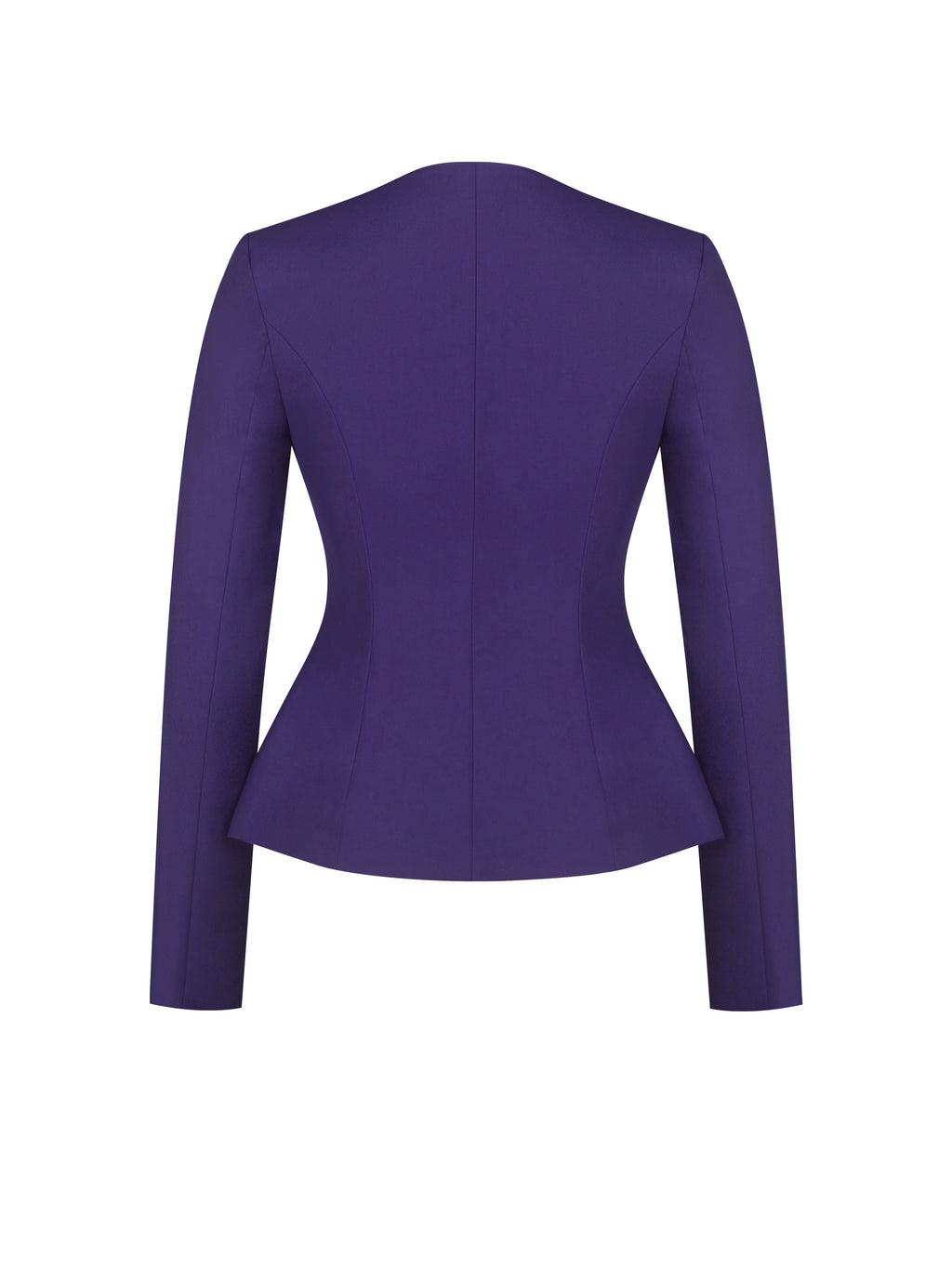 Skyla Indigo Square Neckline Peplum Blazer