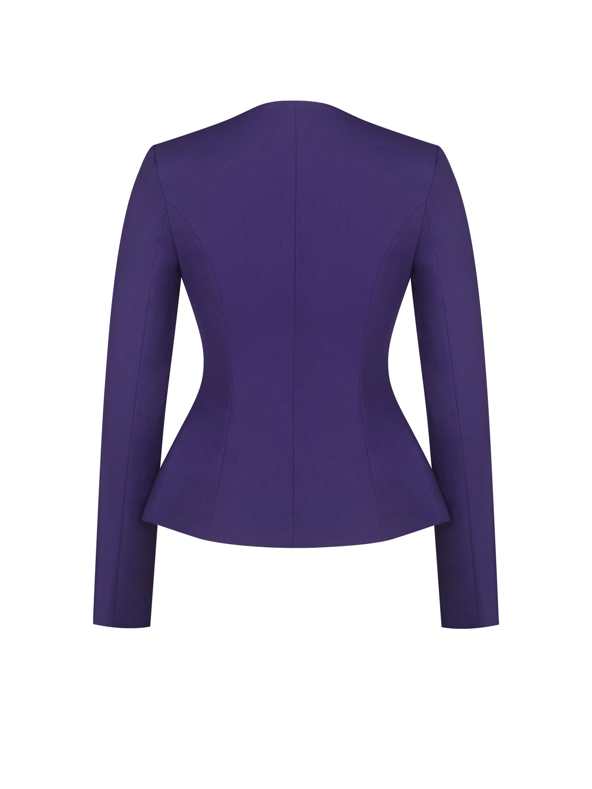 Skyla Indigo Square Neckline Peplum Blazer
