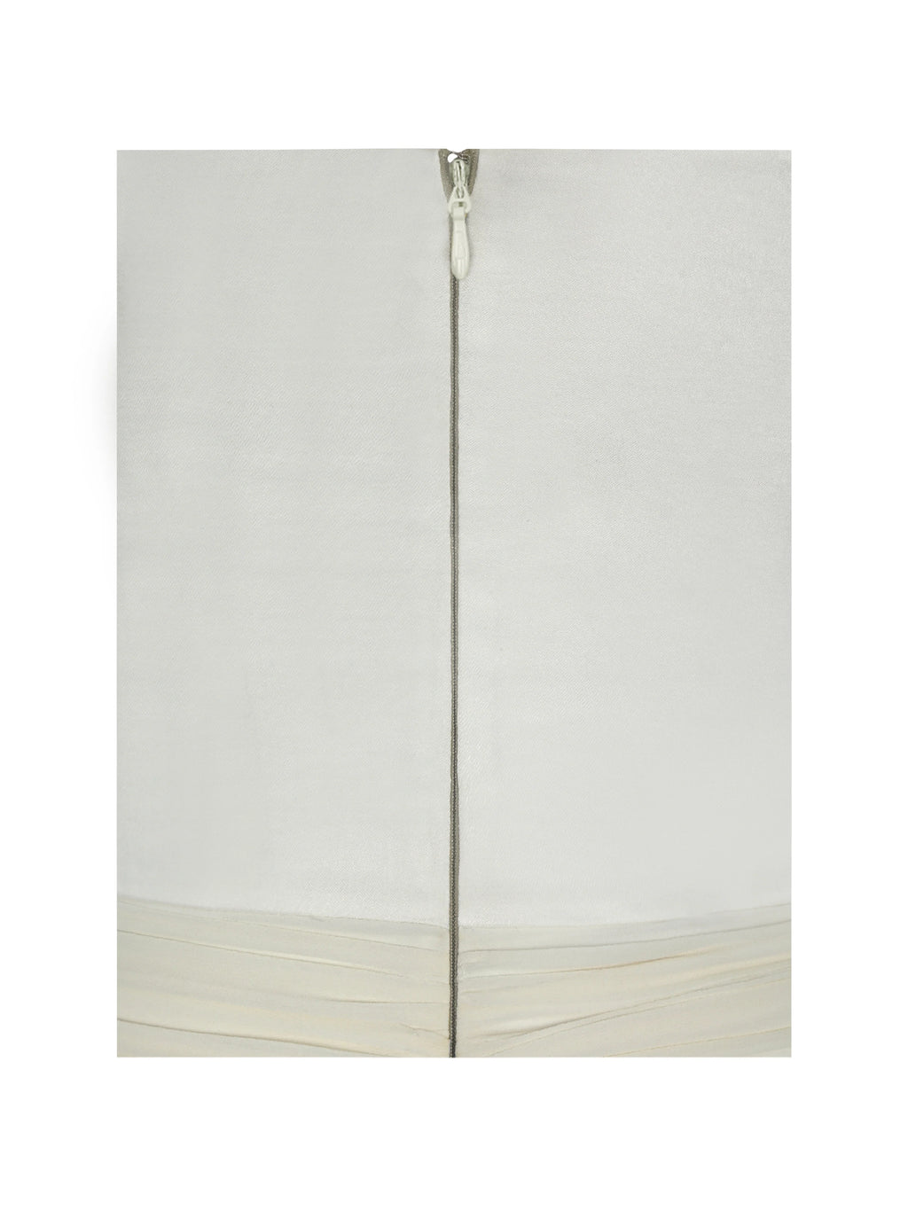 Yvonne Ivory Satin Asymmetrical Ruched Mini Dress
