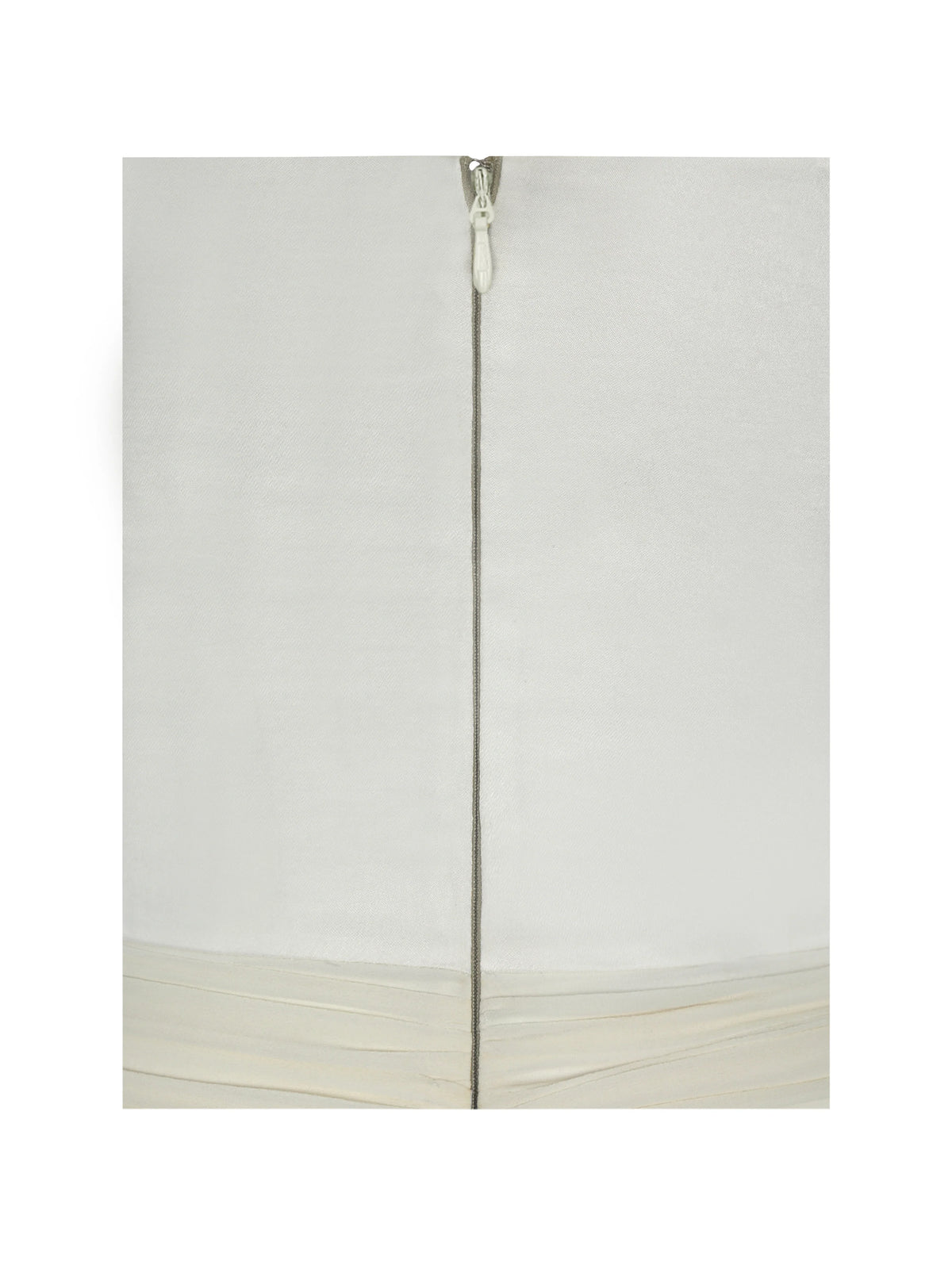 Yvonne Ivory Satin Asymmetrical Ruched Mini Dress