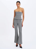Ulli Micro Houndstooth Flared Pants