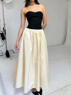 Sana Sweetheart Lace up Back Drop Waist Maxi Dress Archive Sale