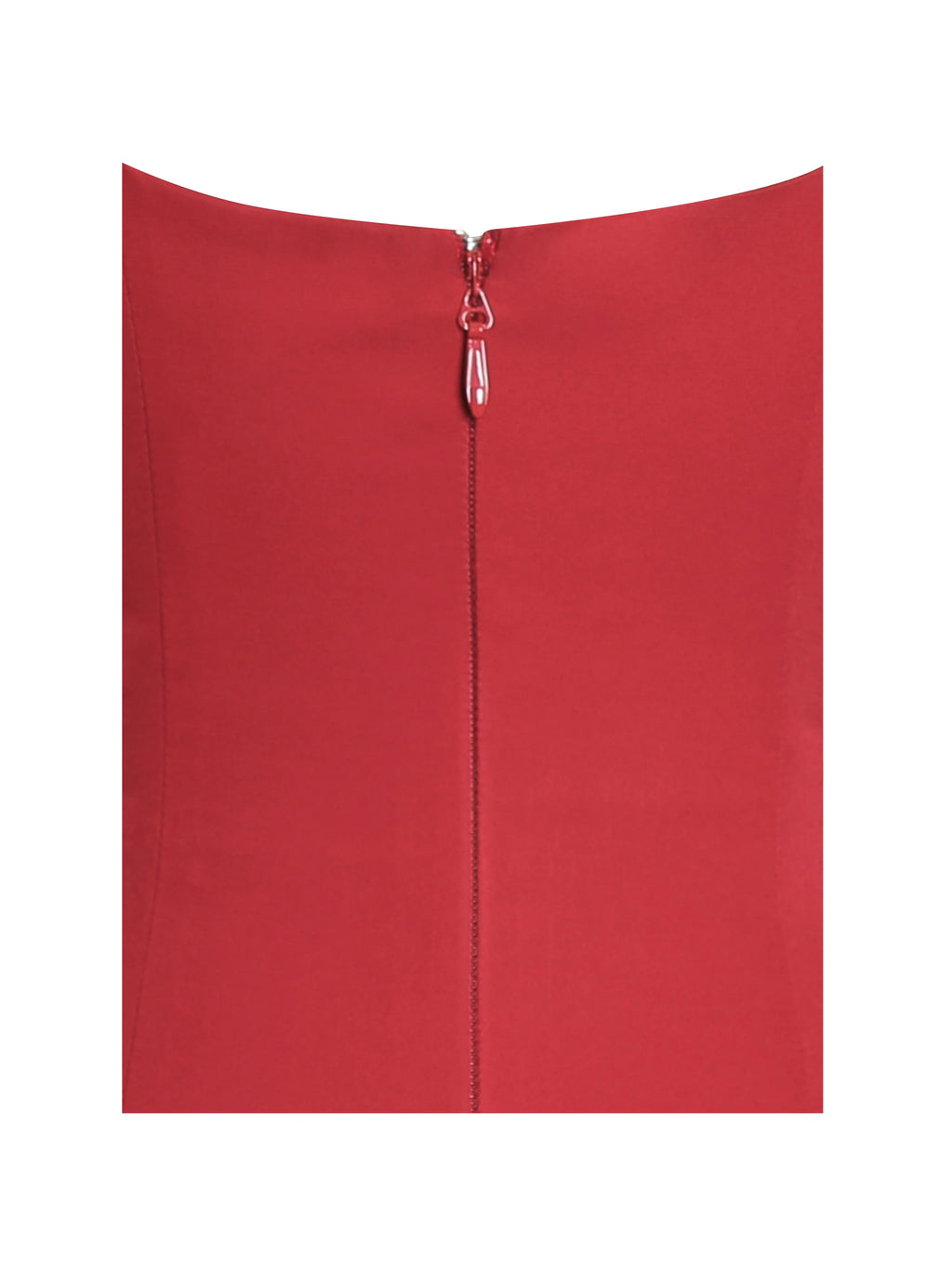 Nahla Red Drop Waist Midi Dress with Buttons
