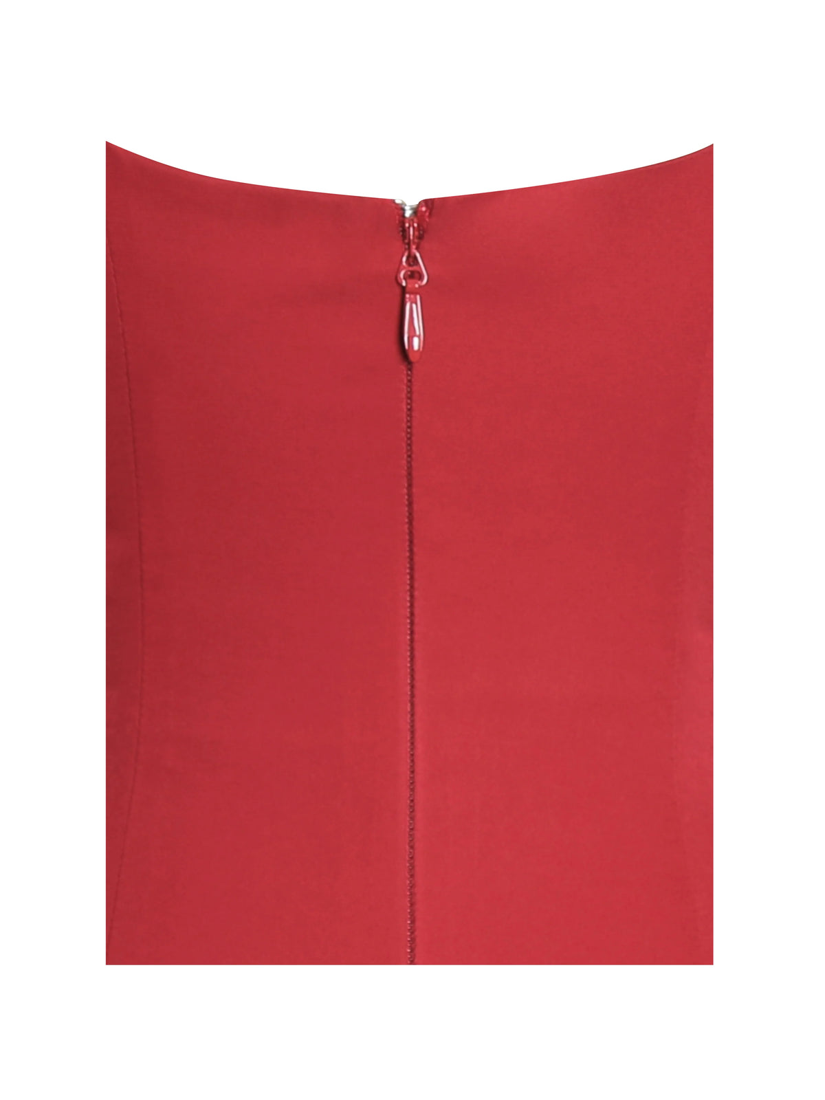 Nahla Red Drop Waist Midi Dress with Buttons