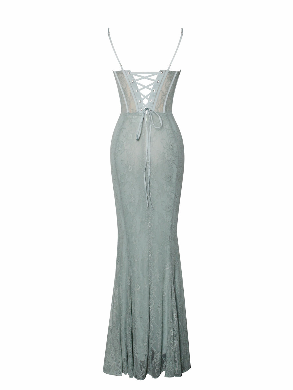 Janelle Green Sweetheart Mermaid Lace Maxi Dress Archive Sale