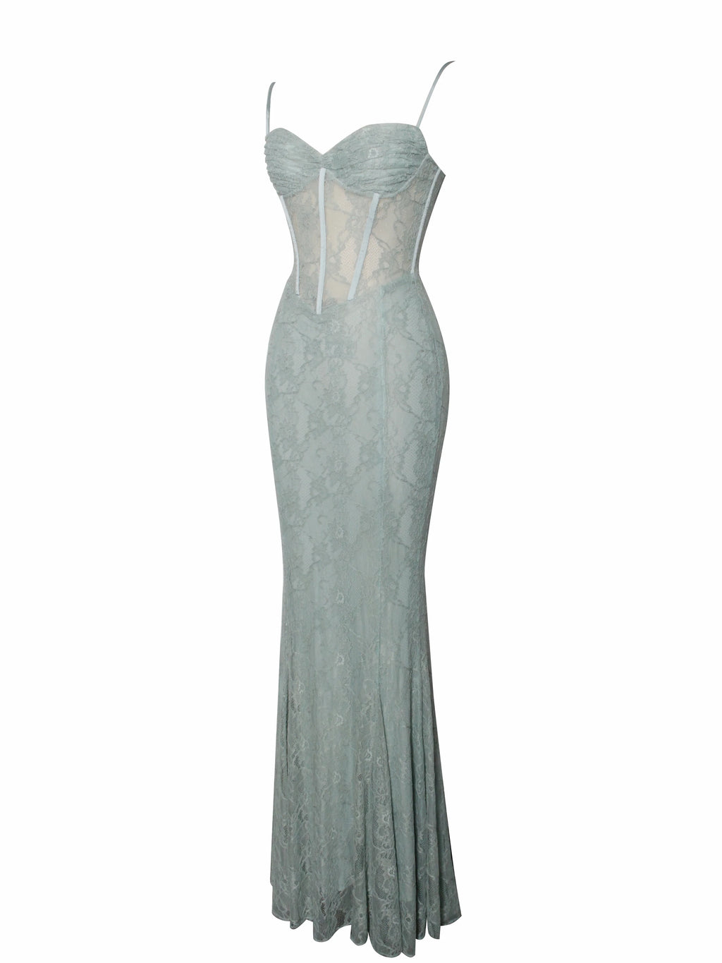 Janelle Green Sweetheart Mermaid Lace Maxi Dress Archive Sale