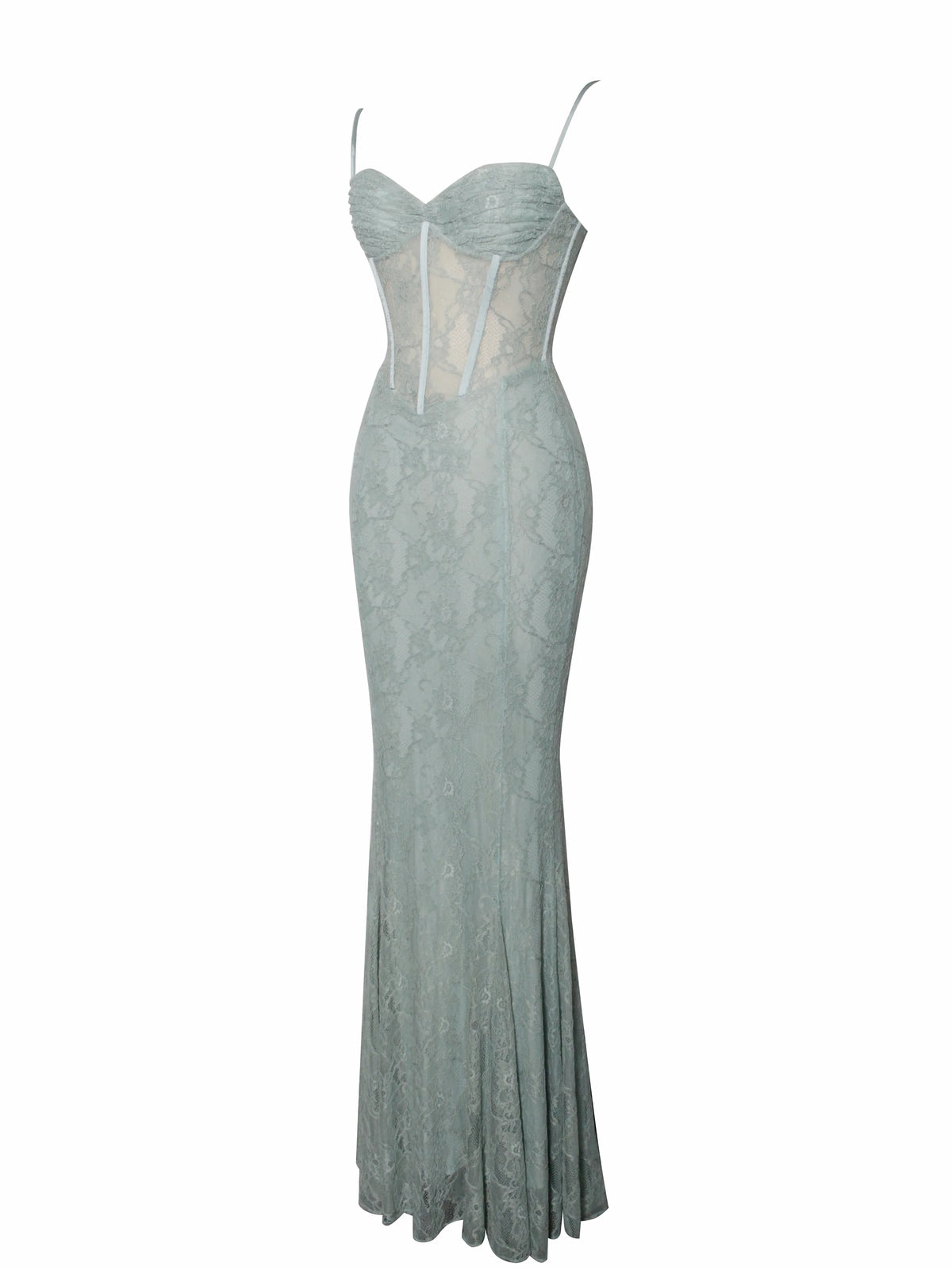 Janelle Green Sweetheart Mermaid Lace Maxi Dress Archive Sale