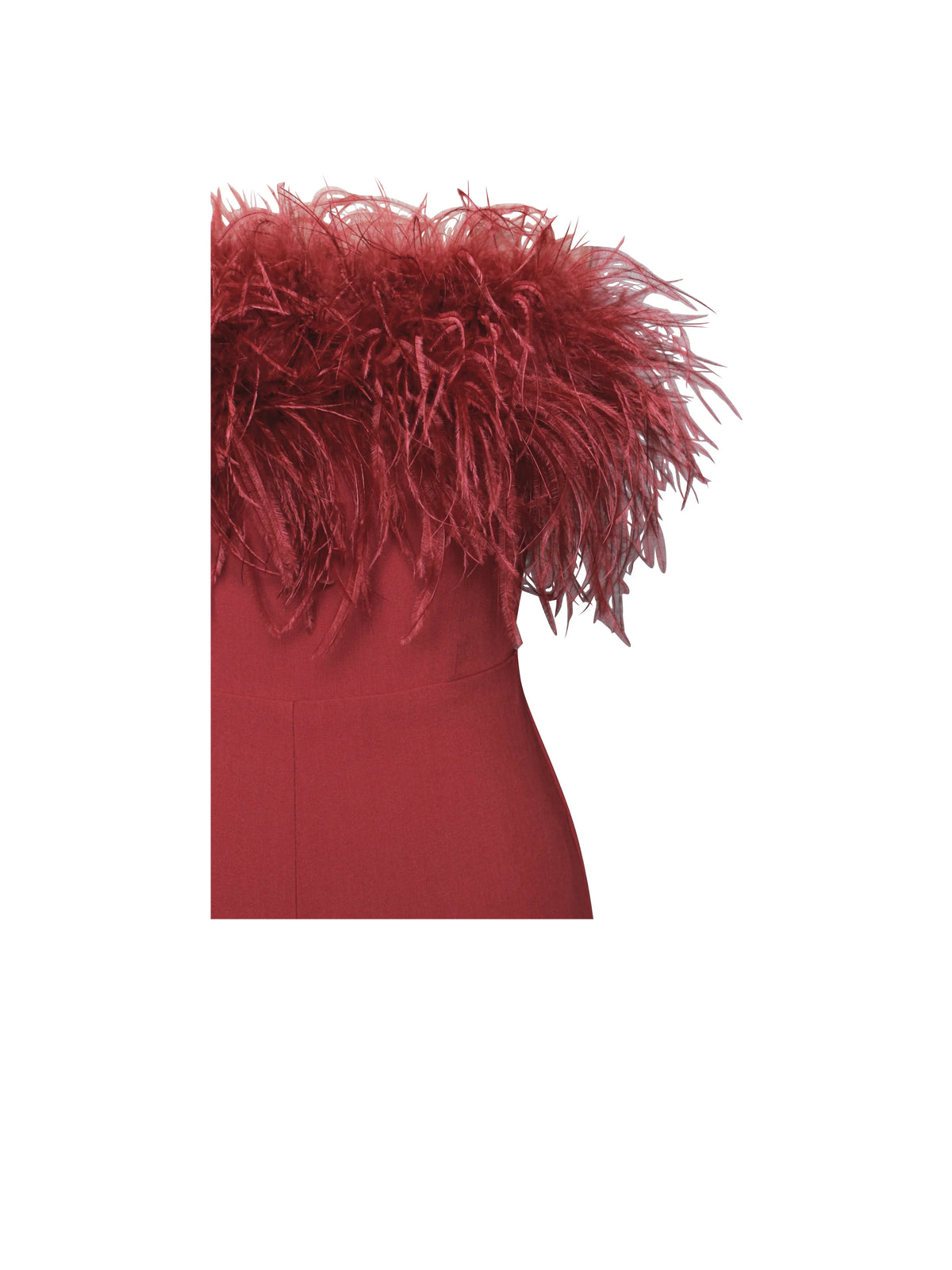Kylan Burgundy Feather Jumpsuit Archive Sale