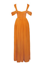 Jelani Layered Mesh High Slit Drape Maxi Dress