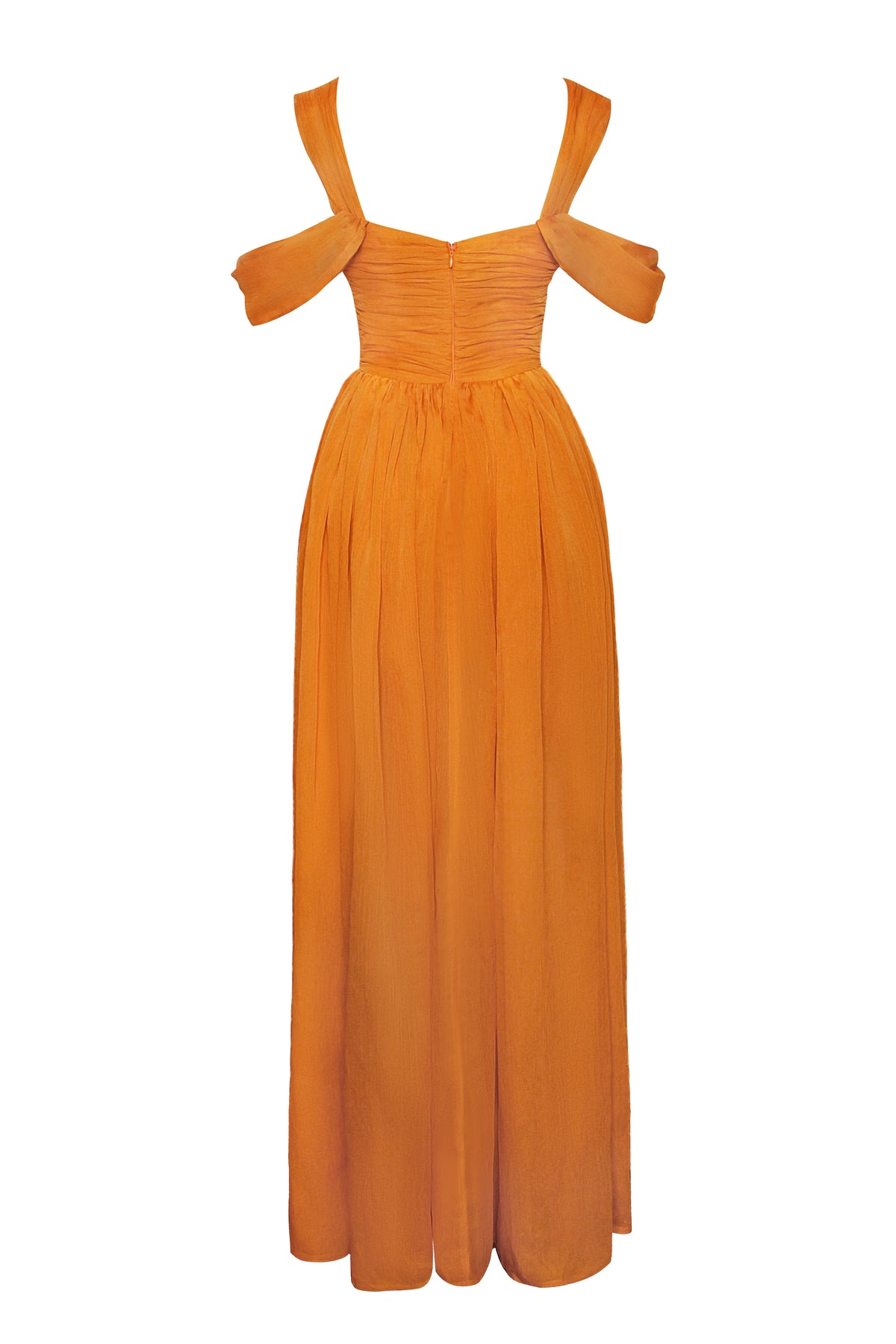 Jelani Layered Mesh High Slit Drape Maxi Dress