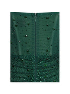 Fatima Green Crystal Sleeveless Corset Mermaid Maxi Dress