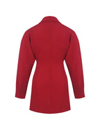 Blythe Cherry Red Batwing Blazer Mini Dress