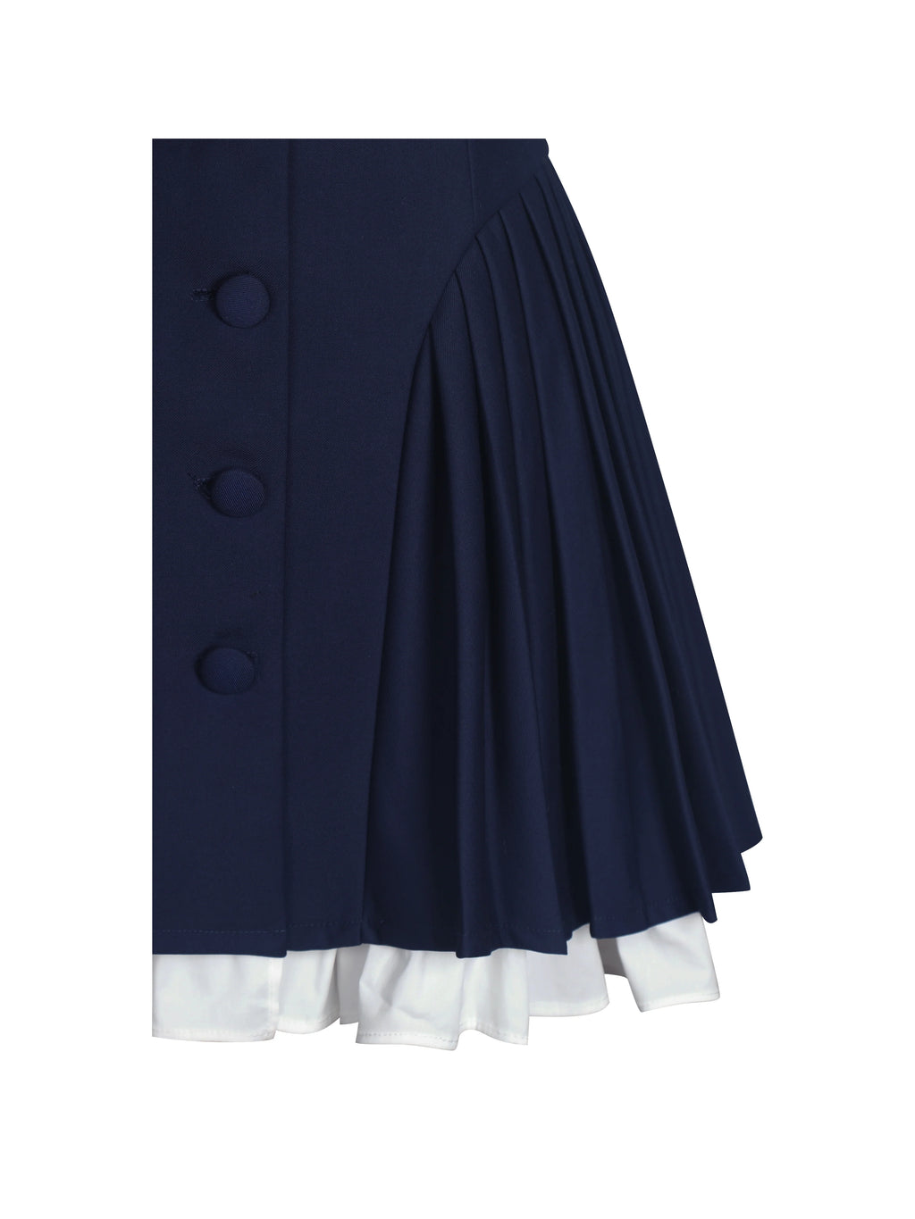 Calliope Navy Sailor Pleated Mini Dress