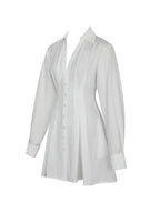 Nanette White Lyocell Poplin Shirt Mini Dress