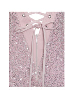 Raizel Pink Beaded Sequin Bodycon Gown with Scarf