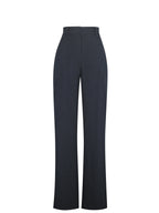 Quinnie Navy Striped High Waisted Straight Leg Pants