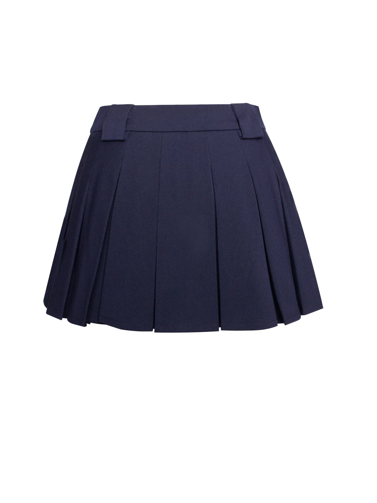 Nasya Navy Blue Pleated Mini Skort