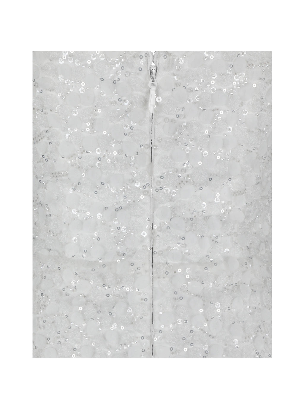 Myra White Beaded Mesh Strapless Wedding Dress