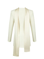 Jeannie Cream Blazer Mini Dress with Scarf