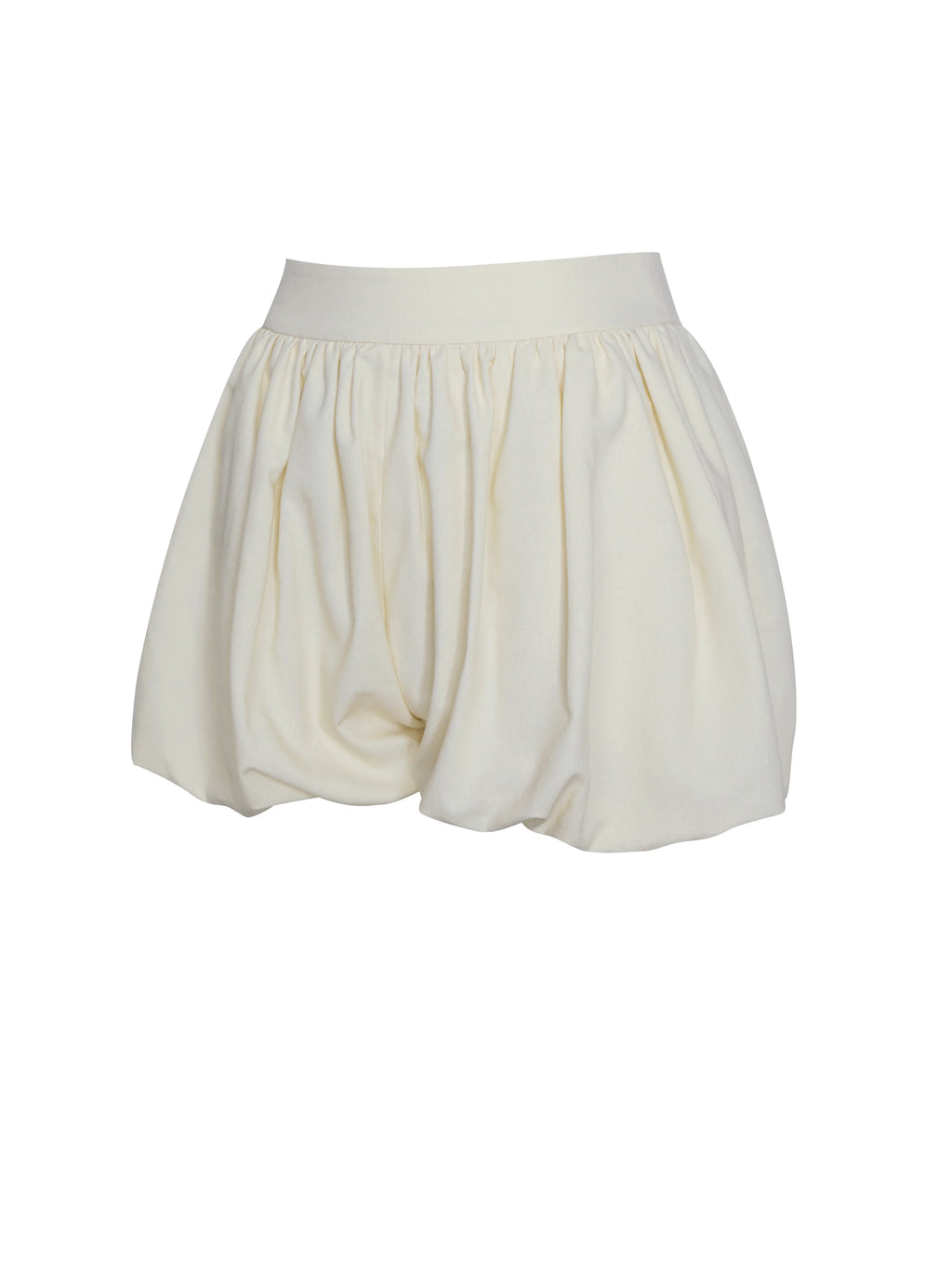 Quinzelle Butter Yellow Linen Bubble Shorts