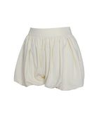 Quinzelle Butter Yellow Linen Bubble Shorts