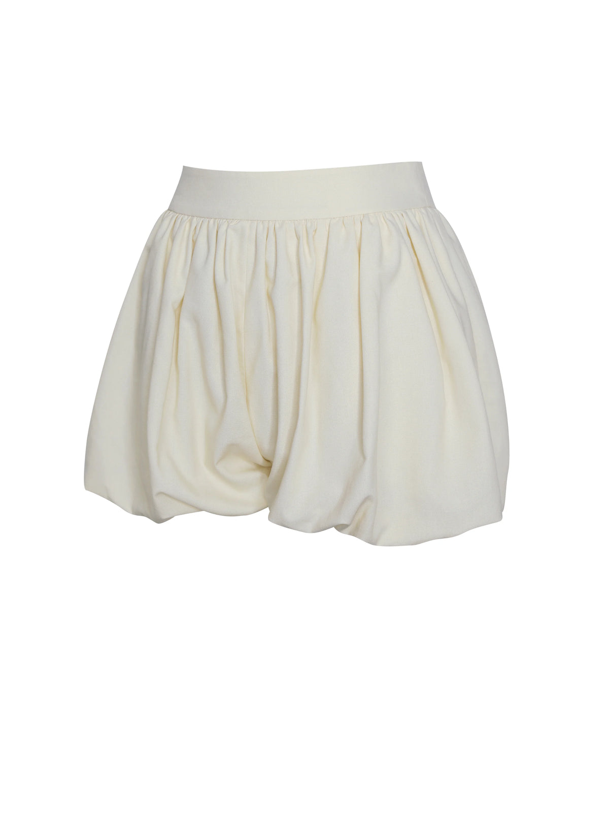 Quinzelle Butter Yellow Linen Bubble Shorts