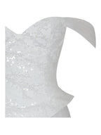 Jianna White Beaded Peplum Bardot Neckline Wedding Gown