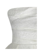 Tomika Ivory Jacquard Dipped Hem Wedding Gown