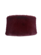 Darla Burgundy Faux Fur Off Shoulder Cropped Top