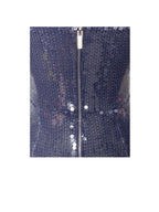 Ramona Navy Sequin Strapless High Slit Maxi Dress Archive Sale