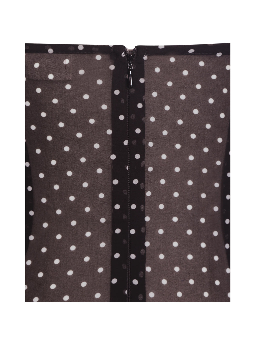 Yadira Brown Base Polka Dot Chiffon Maxi Dress
