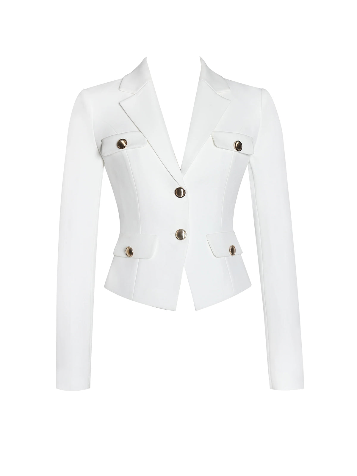 Oakley White Preppy Style Blazer Jacket
