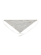 Janie Beige Cotton Lace Triangle Head Scarf