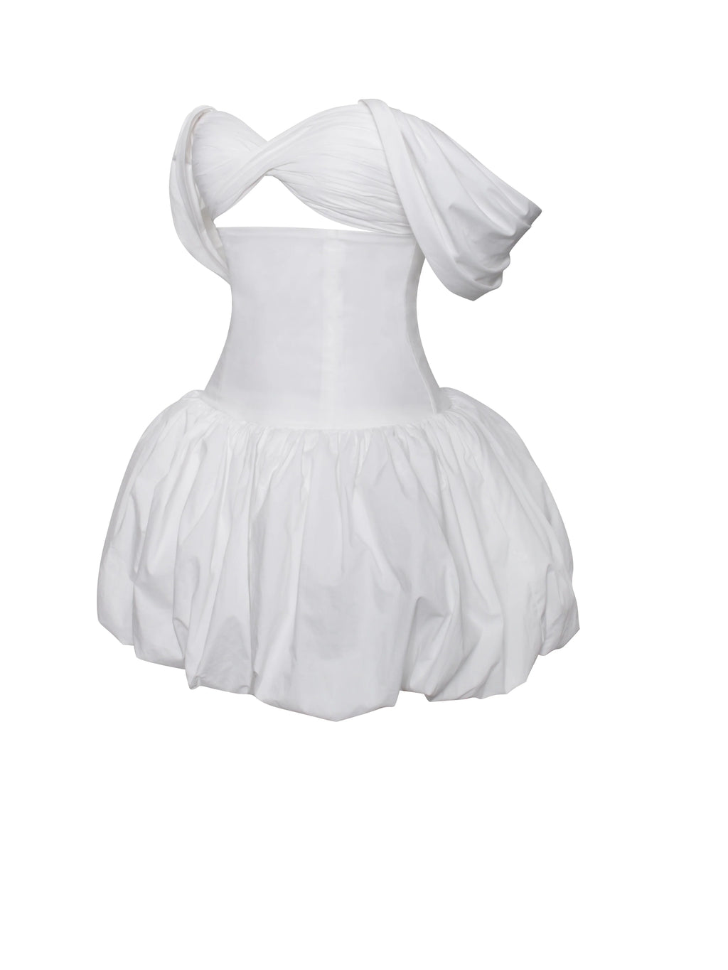 Umika White Bubble Hem Mini Dress Archive Sale