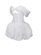 Umika White Bubble Hem Mini Dress Archive Sale