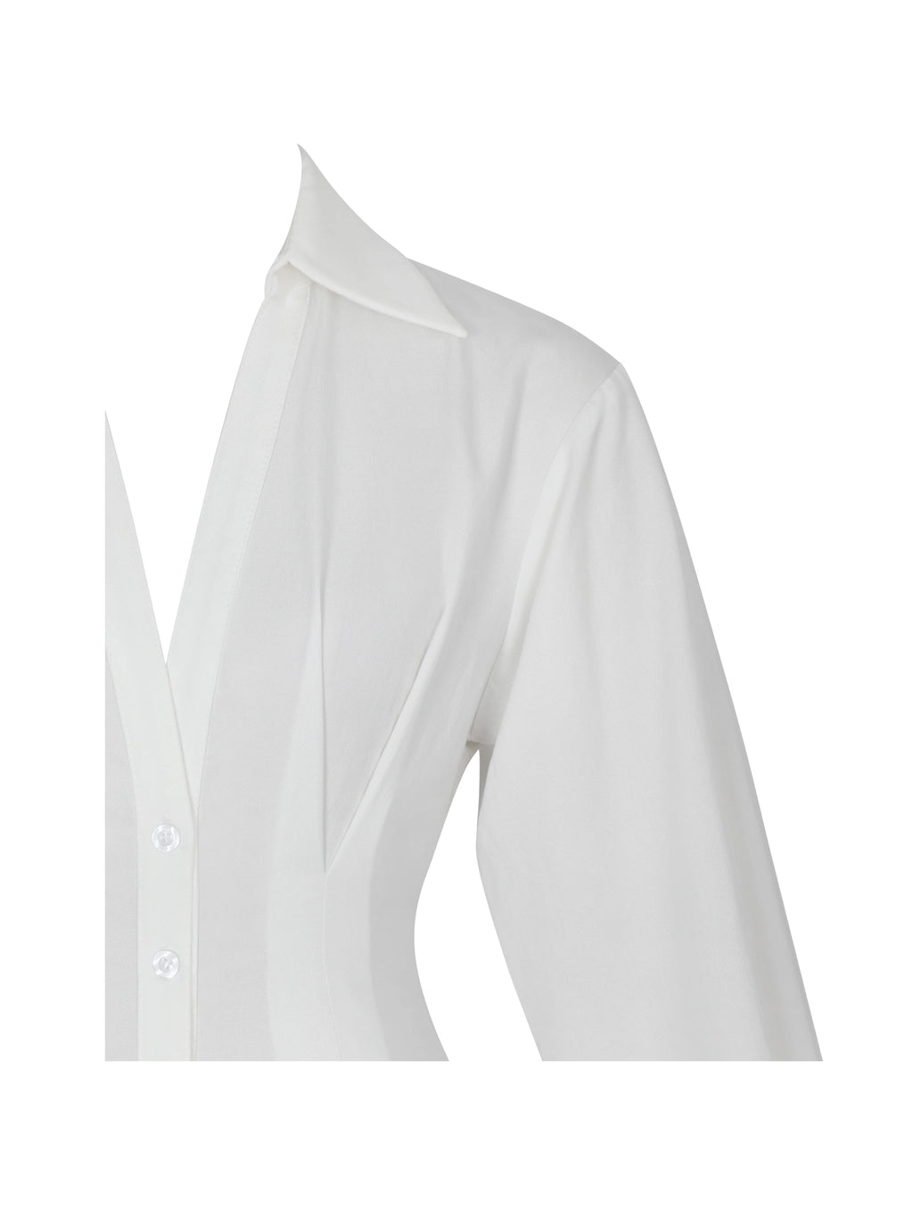 Nanette White Lyocell Poplin Shirt Mini Dress
