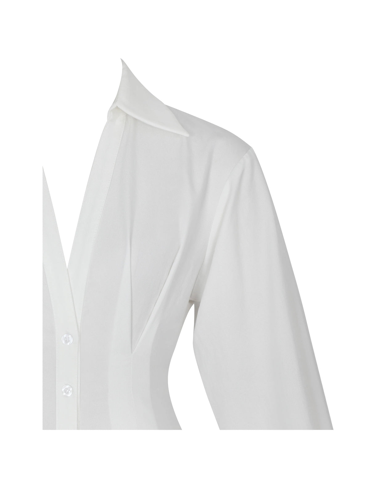 Nanette White Lyocell Poplin Shirt Mini Dress