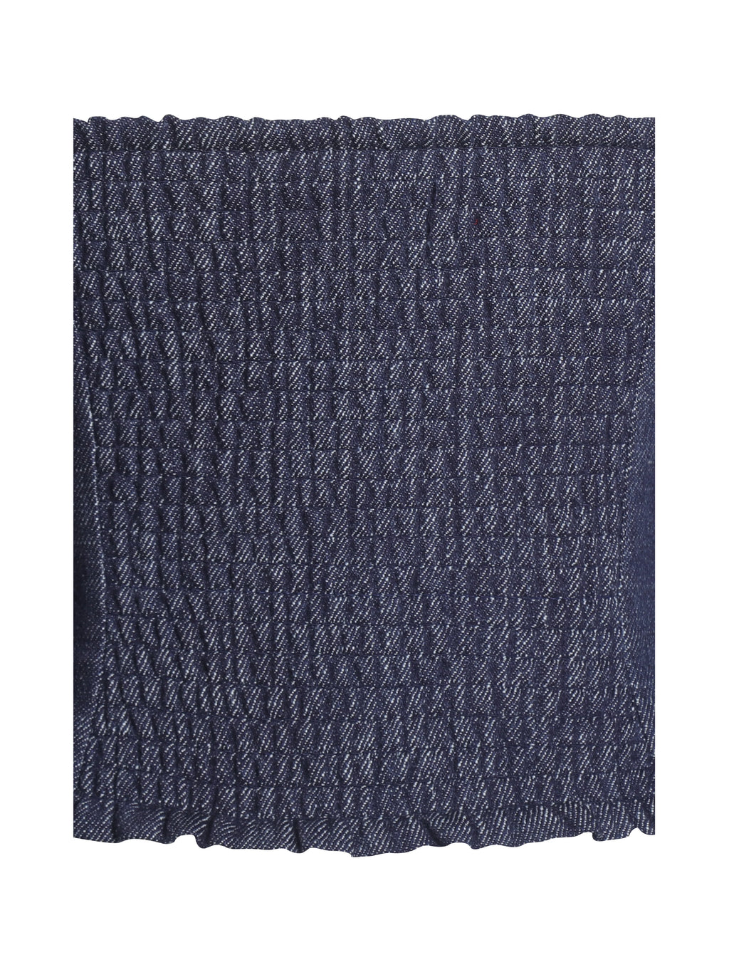 Rafaella Navy Cotton Denim Halter Lapel Top Archive Sale