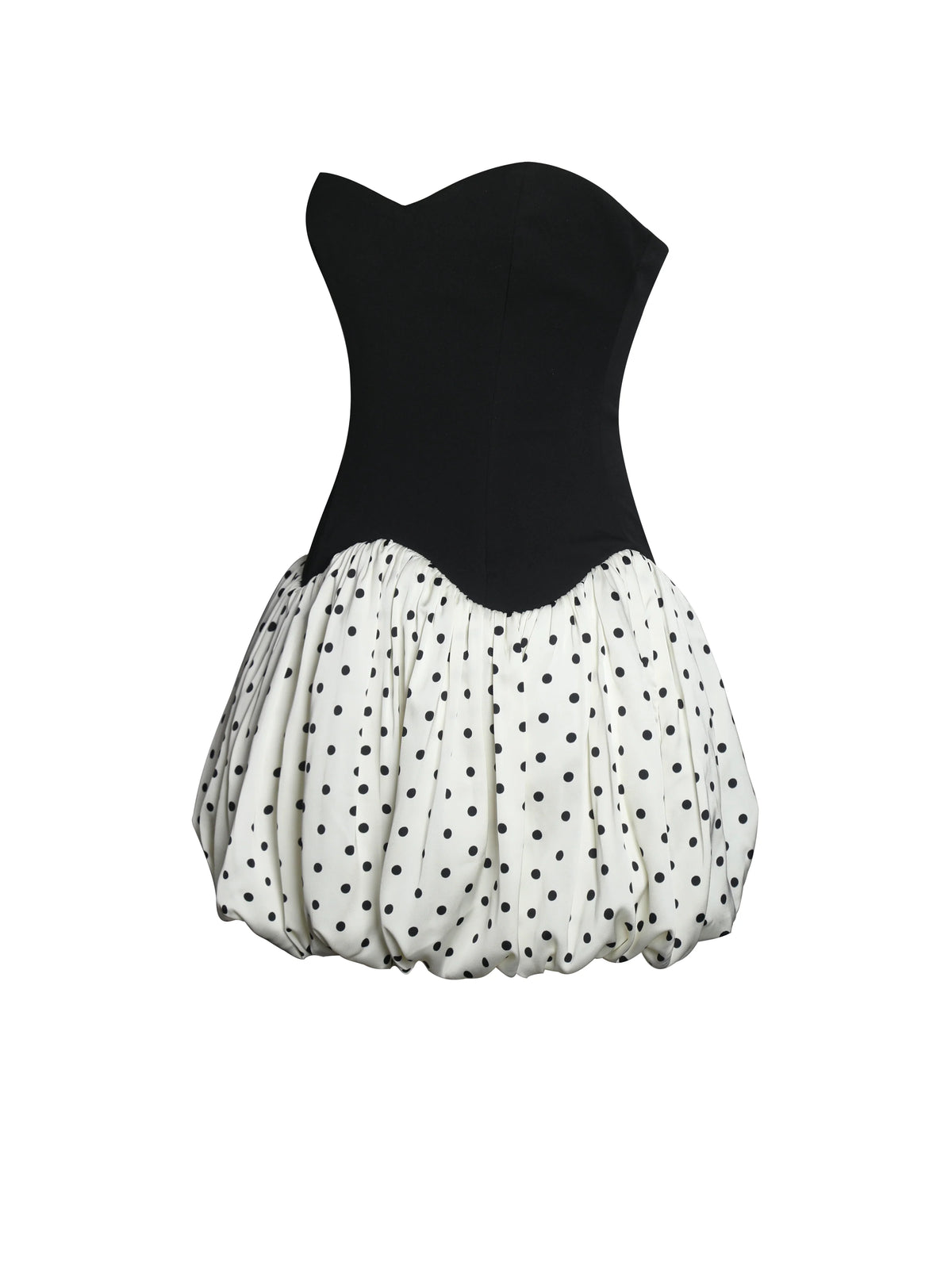 Dahliana Polka Dot Bubble Hem Corset Mini Dress Archive Sale