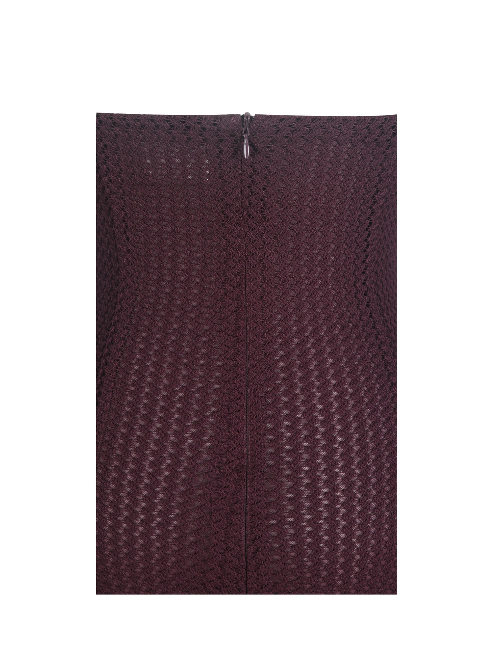 Pluma Maroon Halter Faux Fur Trimmed Midi Dress