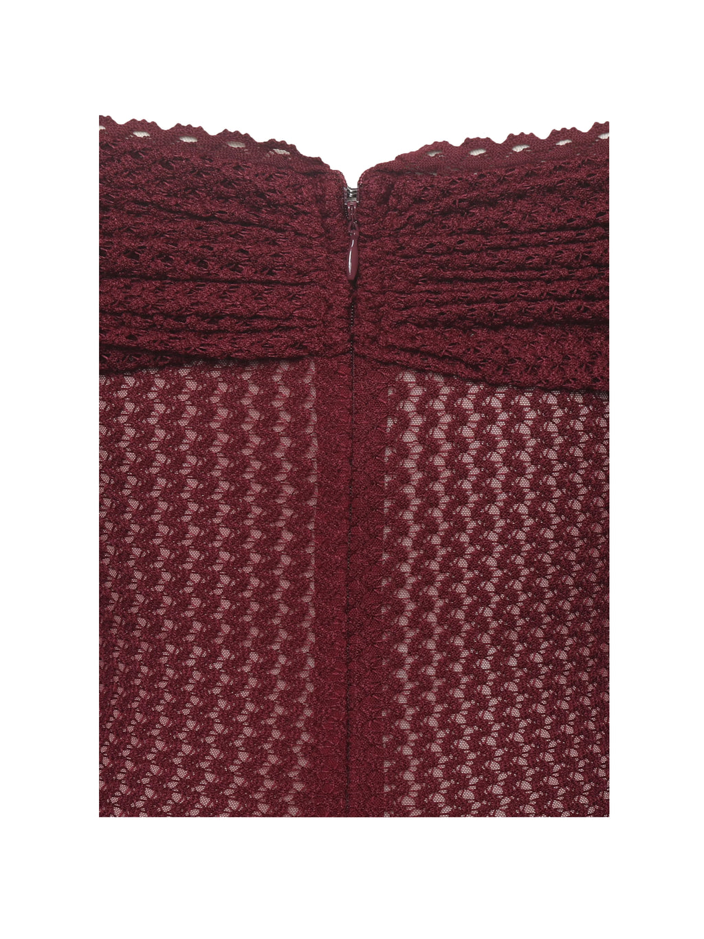 Kaedyn Burgundy Off Shoulder Long Sleeve Crochet Mermaid Maxi Dress