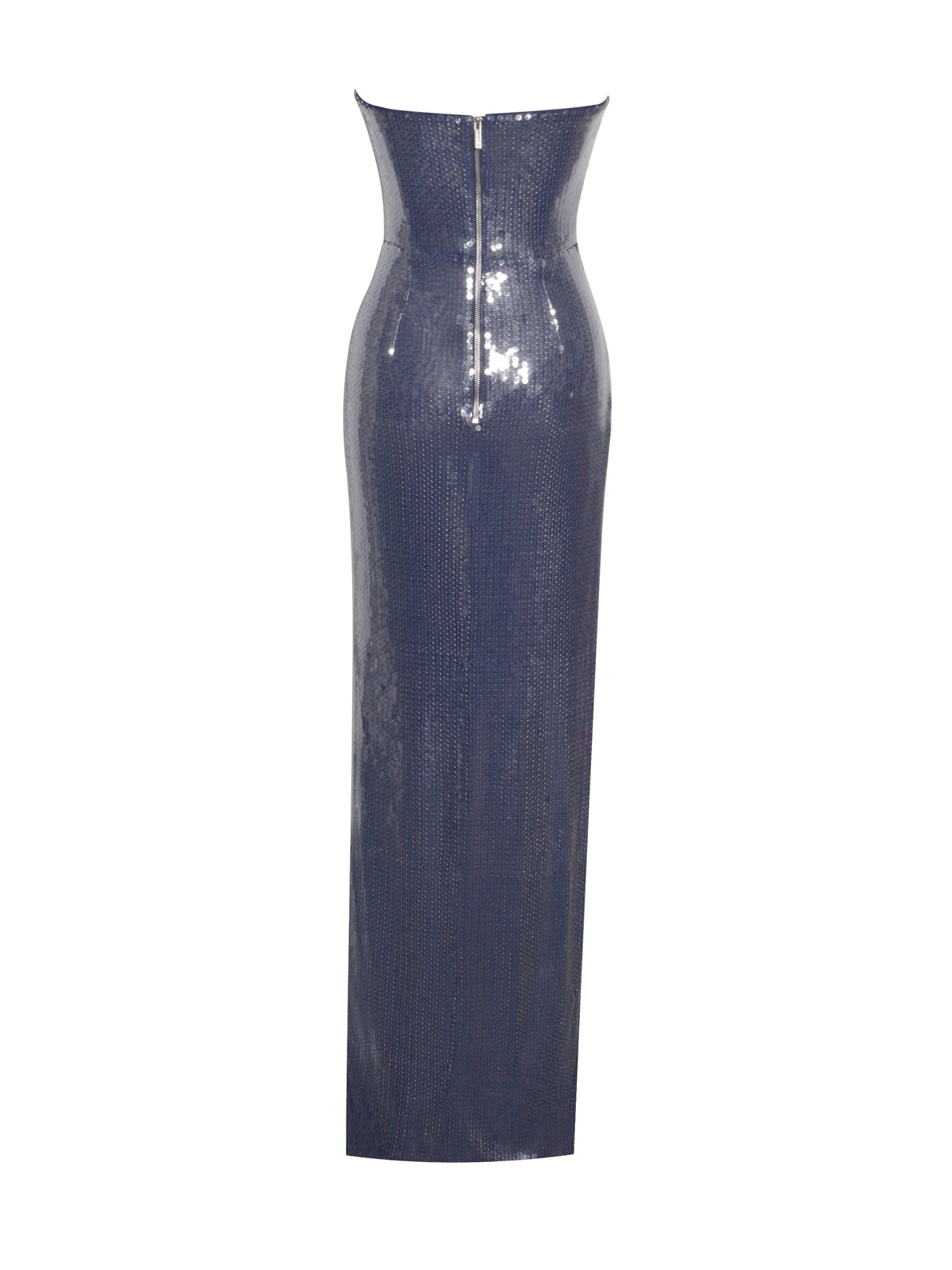 Ramona Navy Sequin Strapless High Slit Maxi Dress Archive Sale