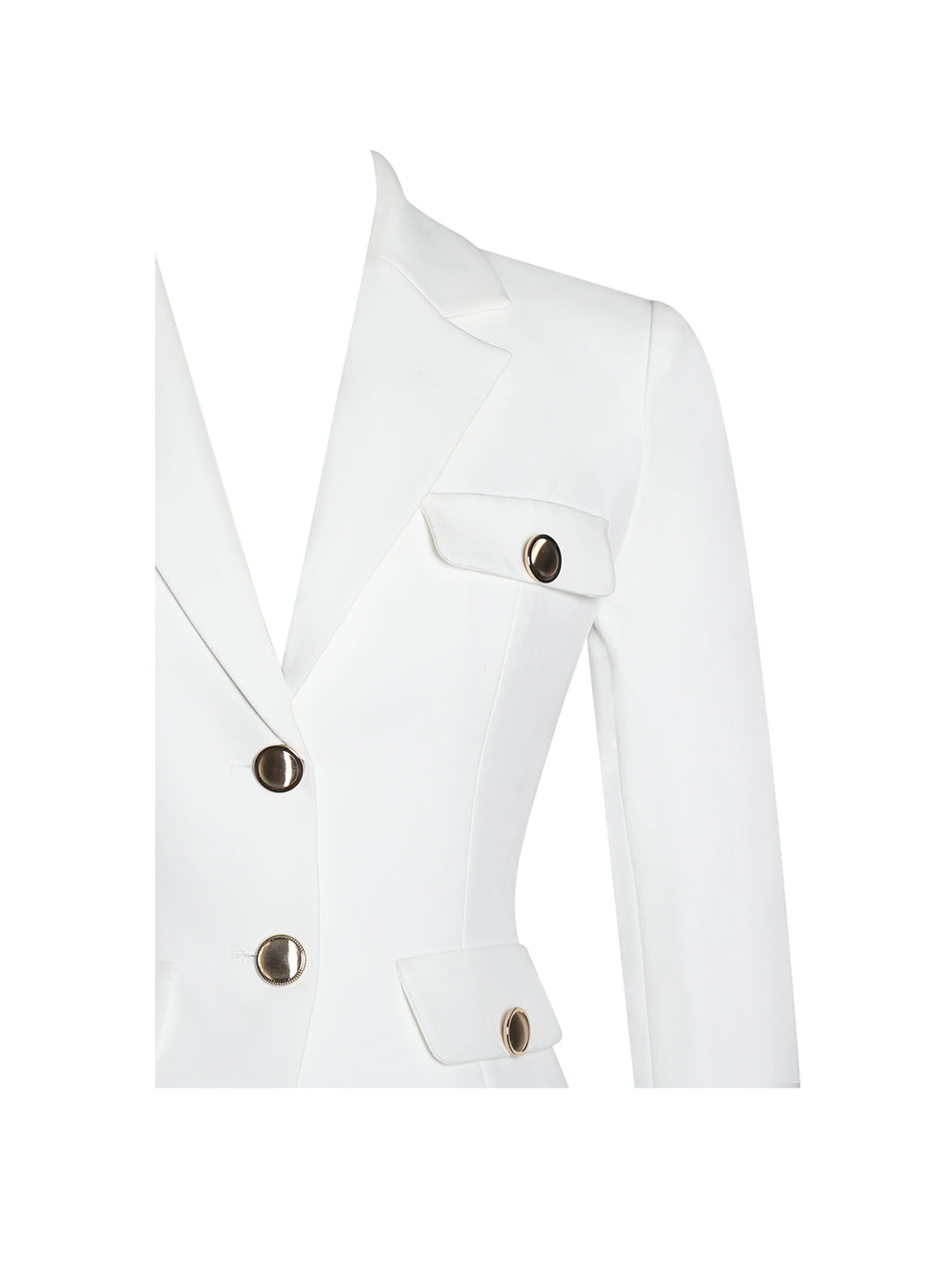 Oakley White Preppy Style Blazer Jacket