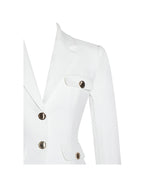 Oakley White Preppy Style Blazer Jacket
