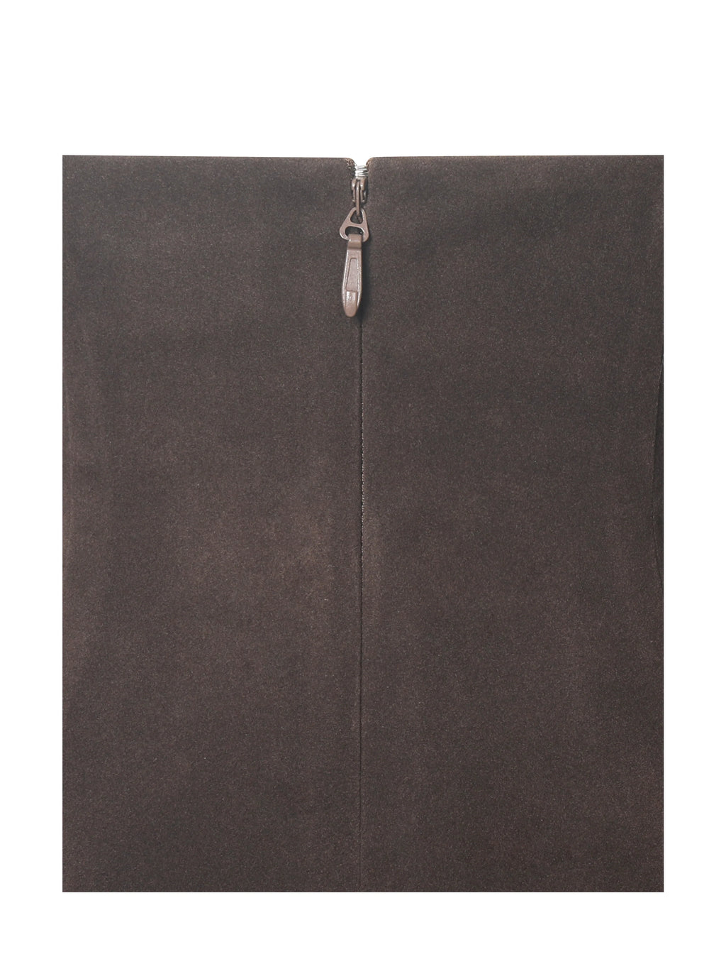 Yael Espresso Vegan Suede Faux Fur Halter Mini Dress