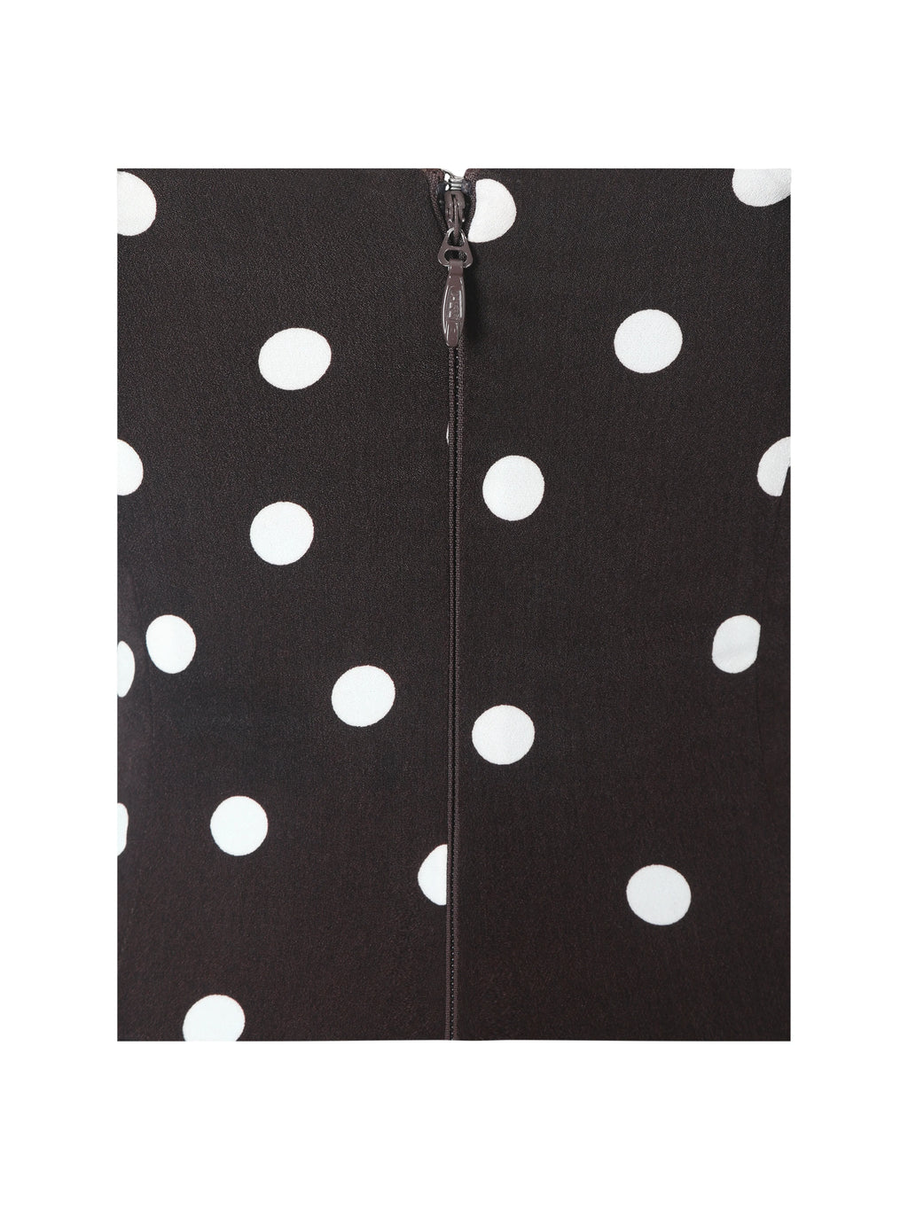 Xandie Mocha Polka Dot Off Shoulder Midi Dress