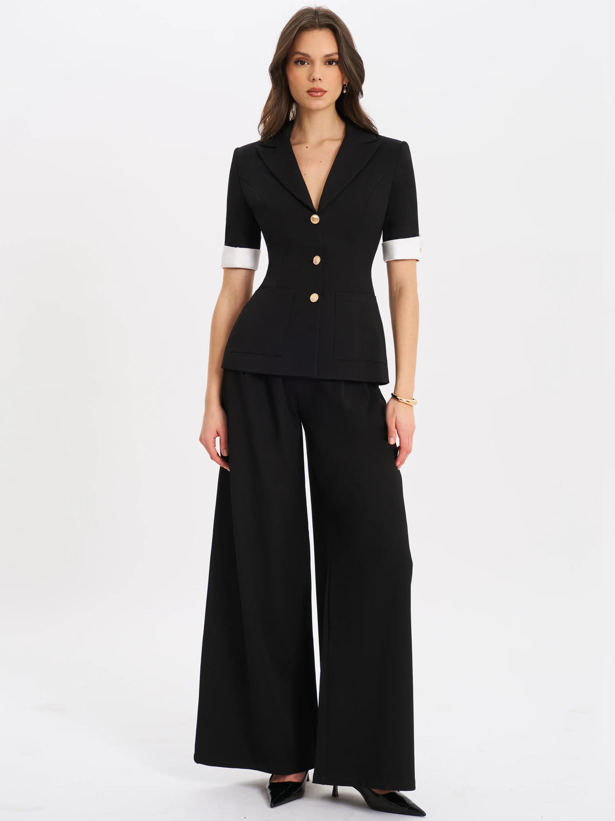 Aleena Short Sleeve Business Casual Blazer
