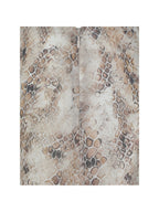 Umarah Tan Reptile Print Asymmetrical Ruffled Skirt