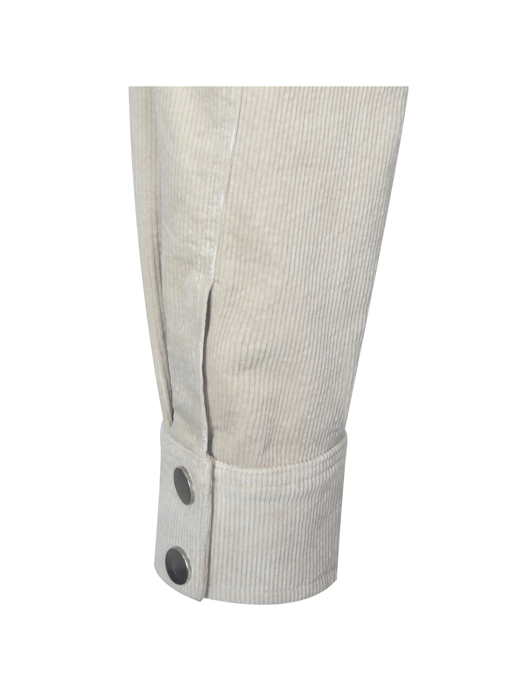 Romilly Beige Cotton Corduroy Funnel Collar Jacket