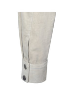 Romilly Beige Cotton Corduroy Funnel Collar Jacket